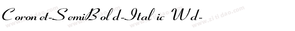 Coronet-SemiBold-Italic Wd字体转换